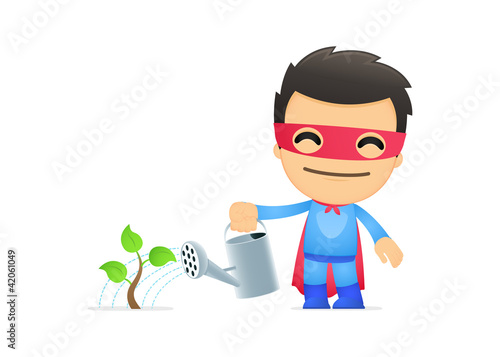 funny cartoon superhero