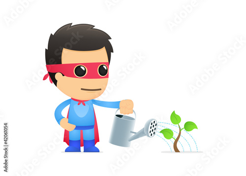 funny cartoon superhero