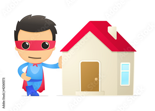 funny cartoon superhero