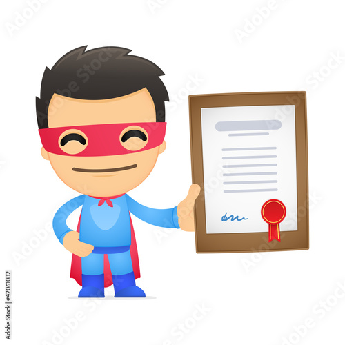 funny cartoon superhero