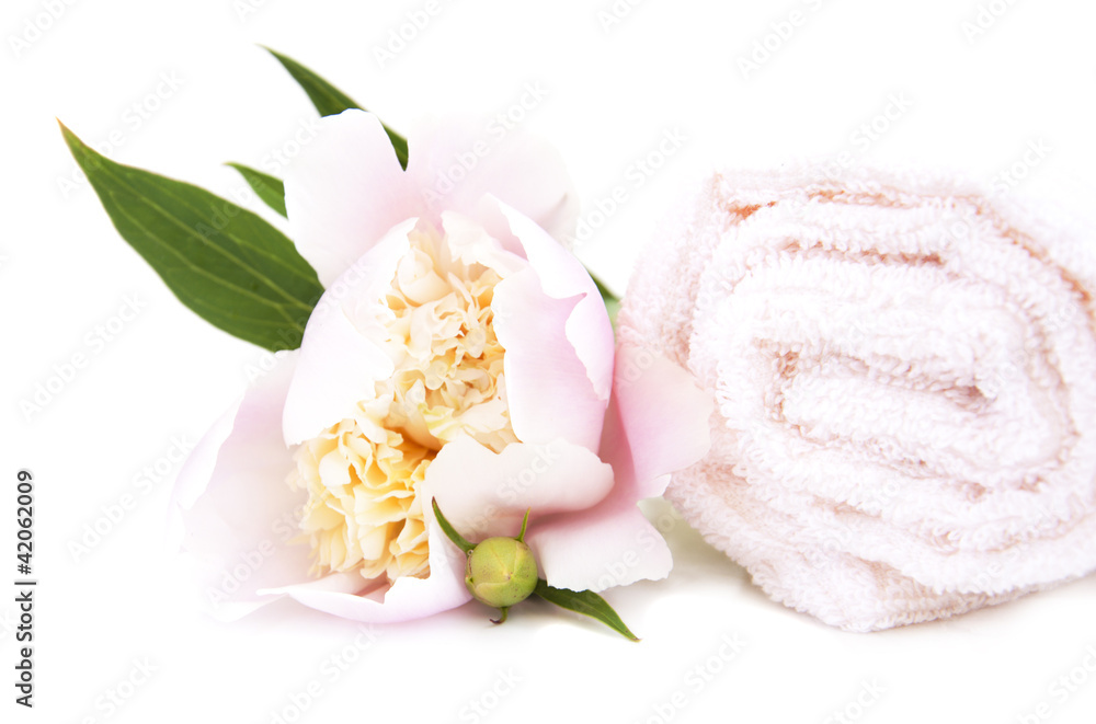 Spa towe with flower Spa towe with flower