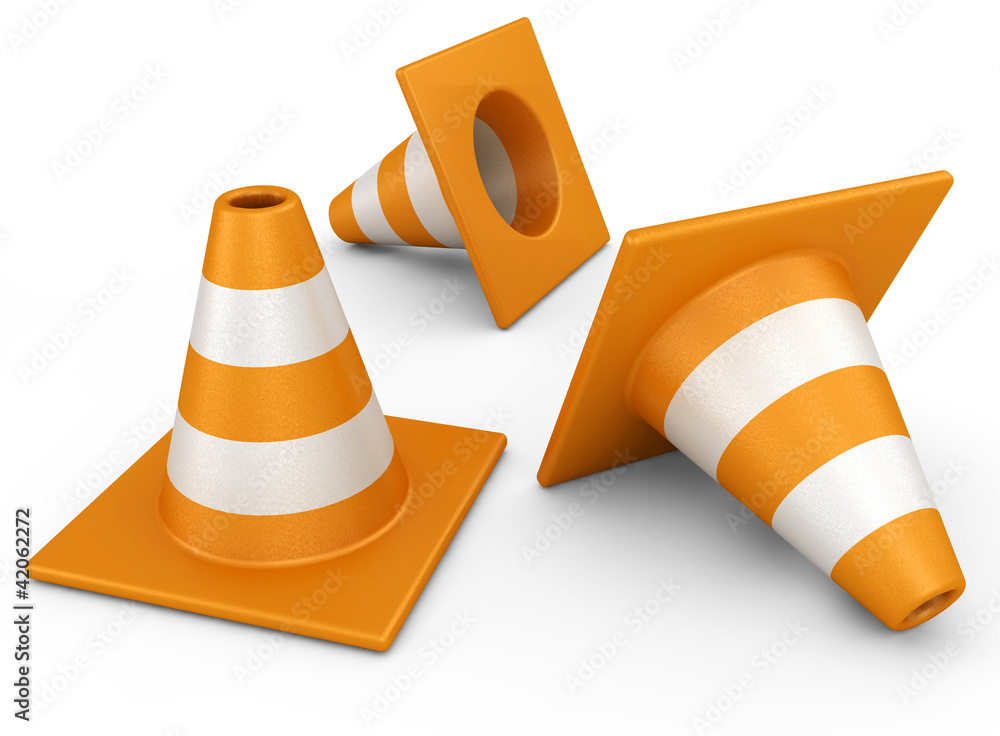 Cones and barrier 3d