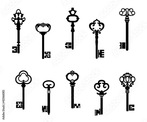 Old antique keys