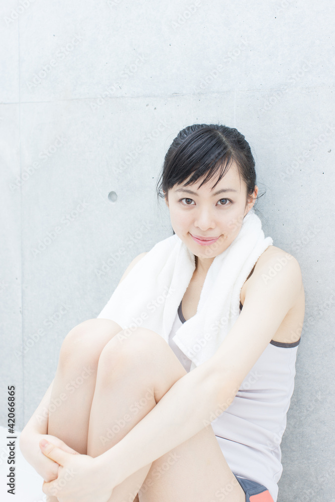 スポーツウェアの女性 スポーツウェアの女性