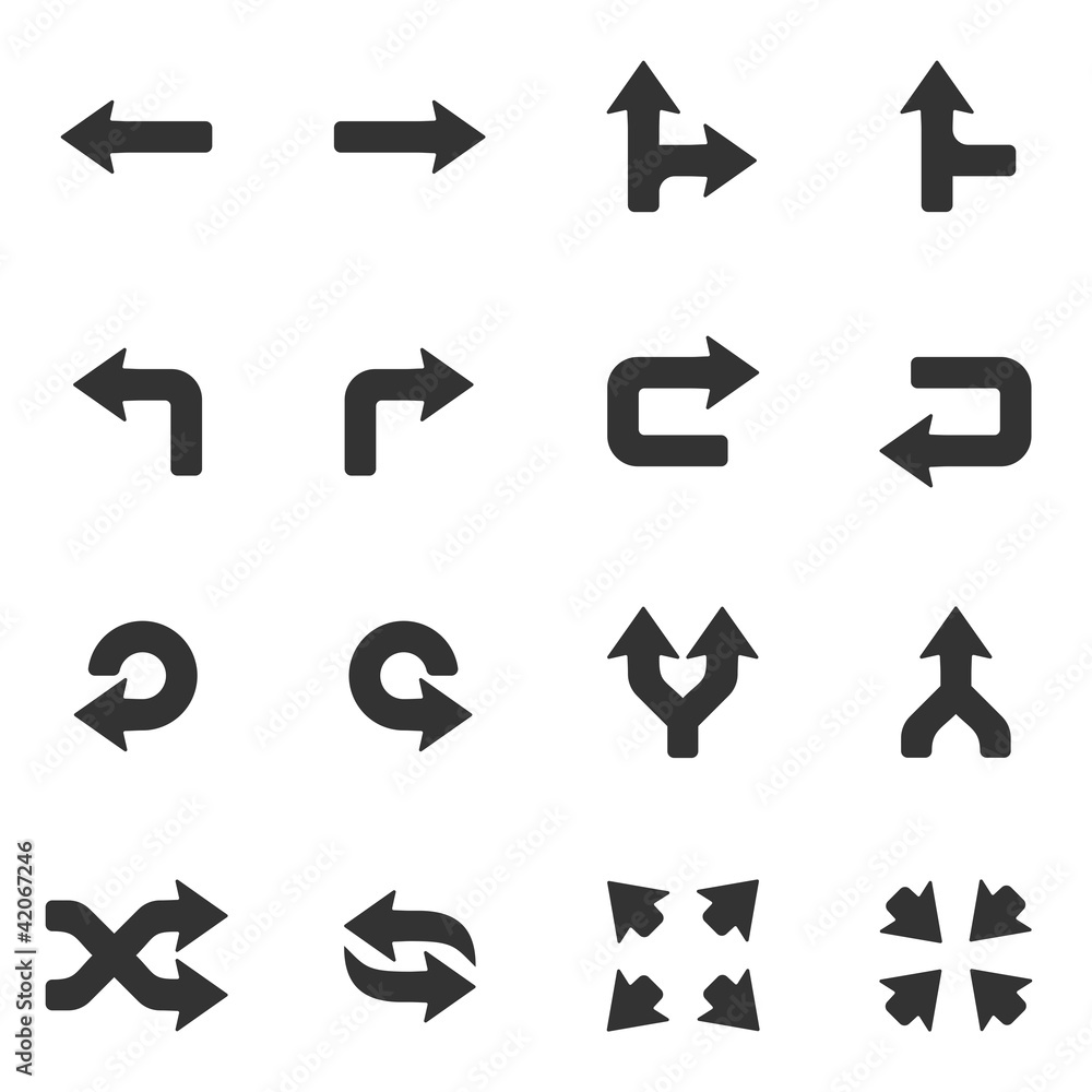 icons of black arrow buttons depict movies icons of black arrow buttons depict movies