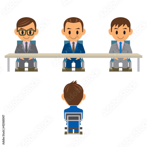 ビジネスマン イラスト 面接 背中