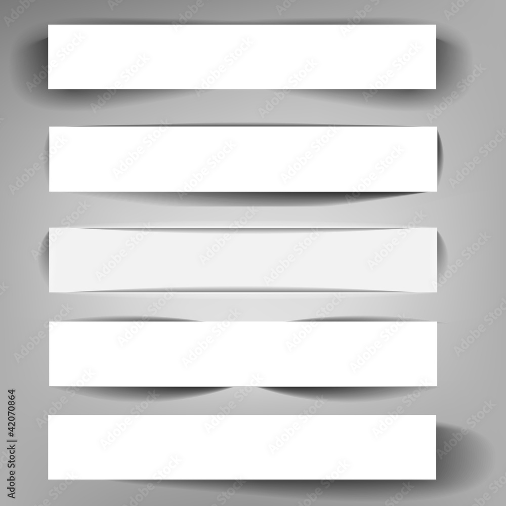 Set of horizontal five billboards Set of horizontal five billboards
