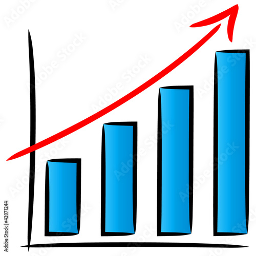 Diagramm / Trendchart, blau