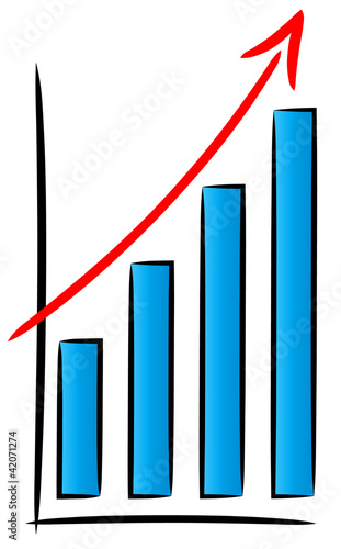 blue business chart