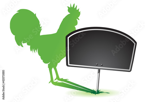 panneau : oeufs, élevage de poulet
