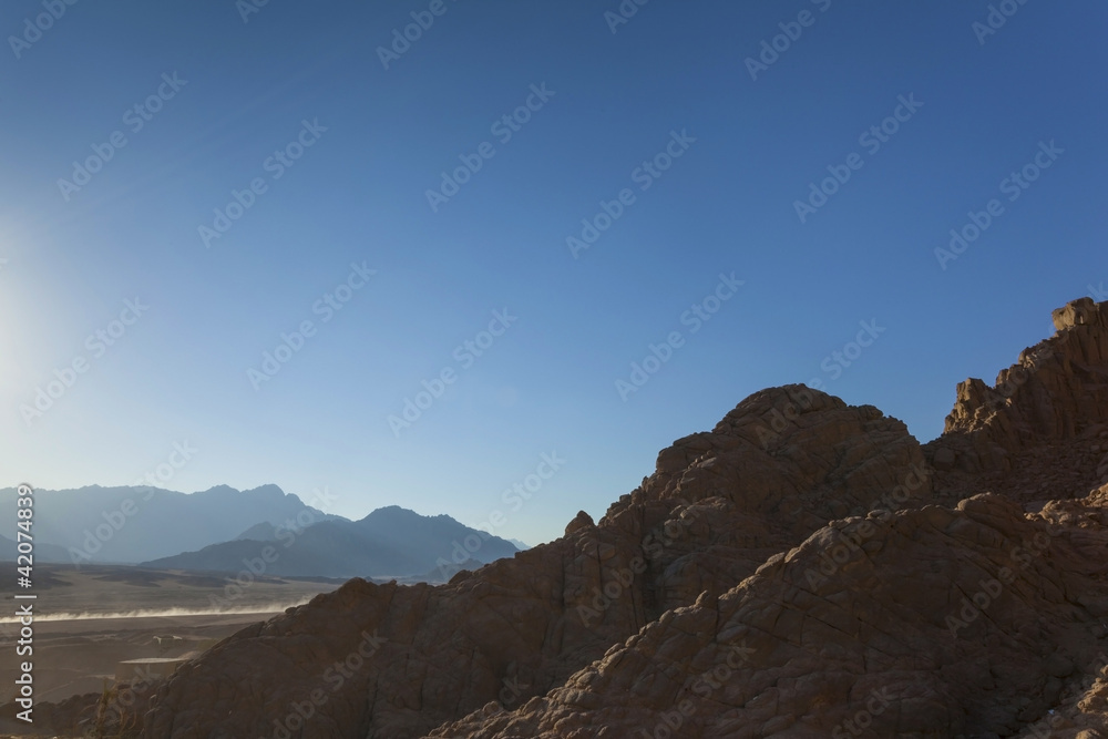 Views Of The Sinai Dessert And mountains From Sharm Egypt