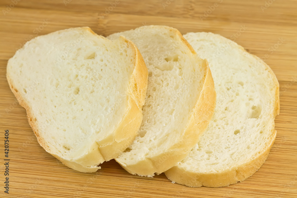three slices of wheat bread