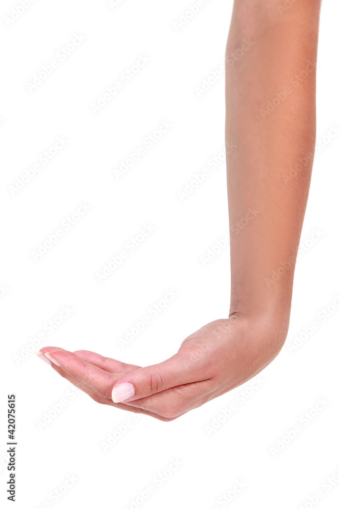 Hand in cupping position Hand in cupping position