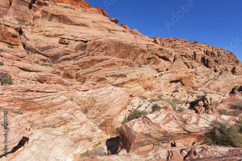 View of Red Rock Canyon in the Mojave Desert.