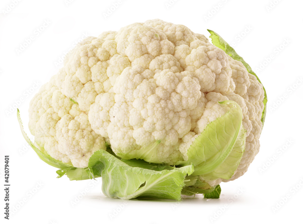 Cauliflower isolated on white Cauliflower isolated on white