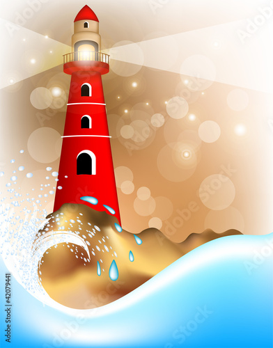 lighthouse on the cliff