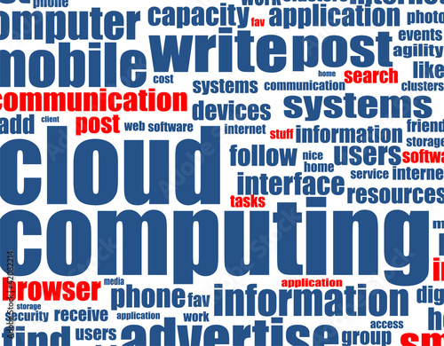 cloud computing - word background