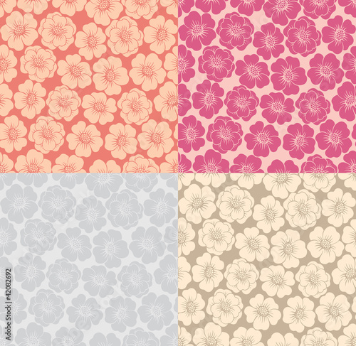 Seamless background with flowers