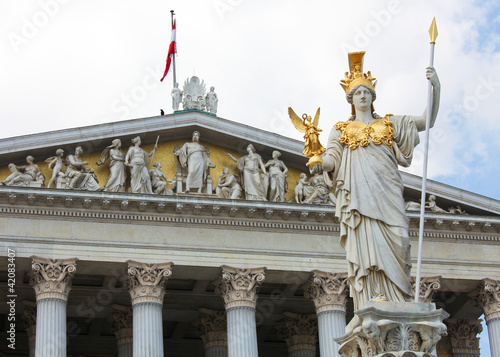 Pallas Athena Statue in Vienna at the Austrian Parliament