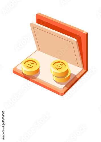 Vector Icon bankbook and money