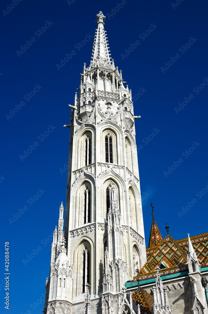 Belltower Of Matthias Church In Budapest
