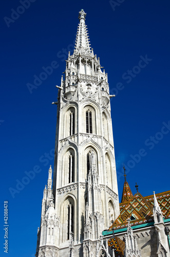 Belltower Of Matthias Church In Budapest