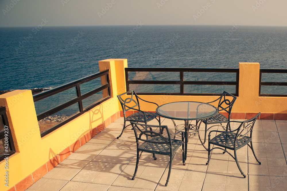 terrace near the sea