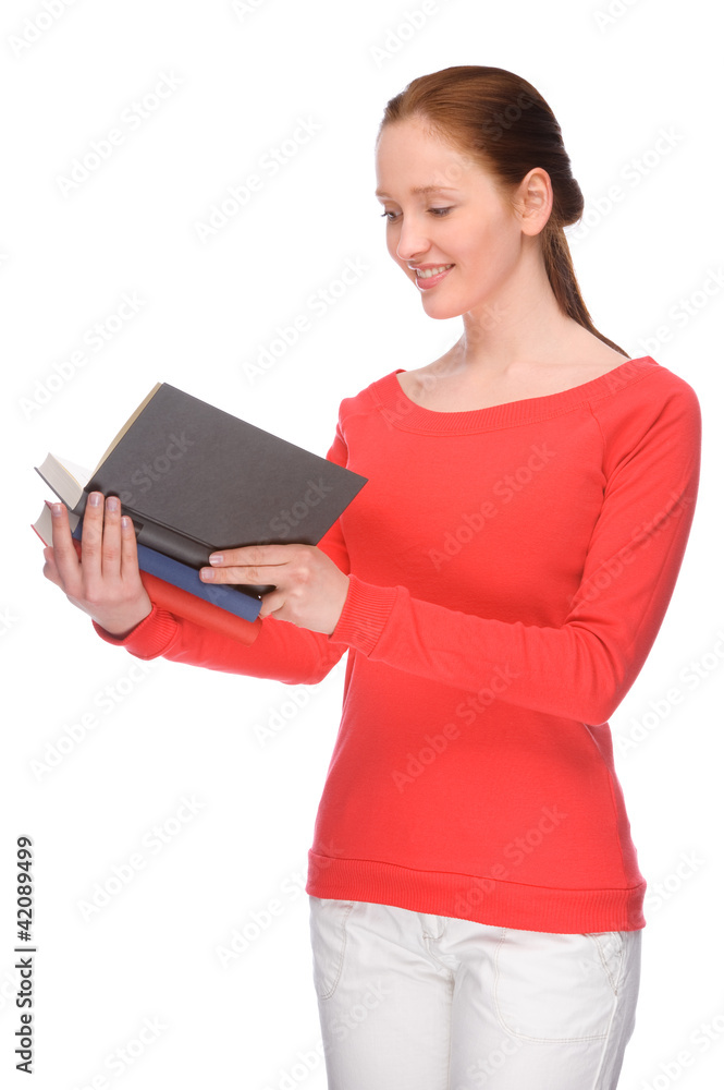 Young woman with books Young woman with books