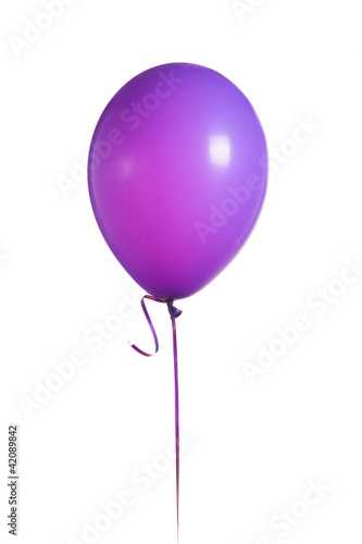 purple balloon isolated on white