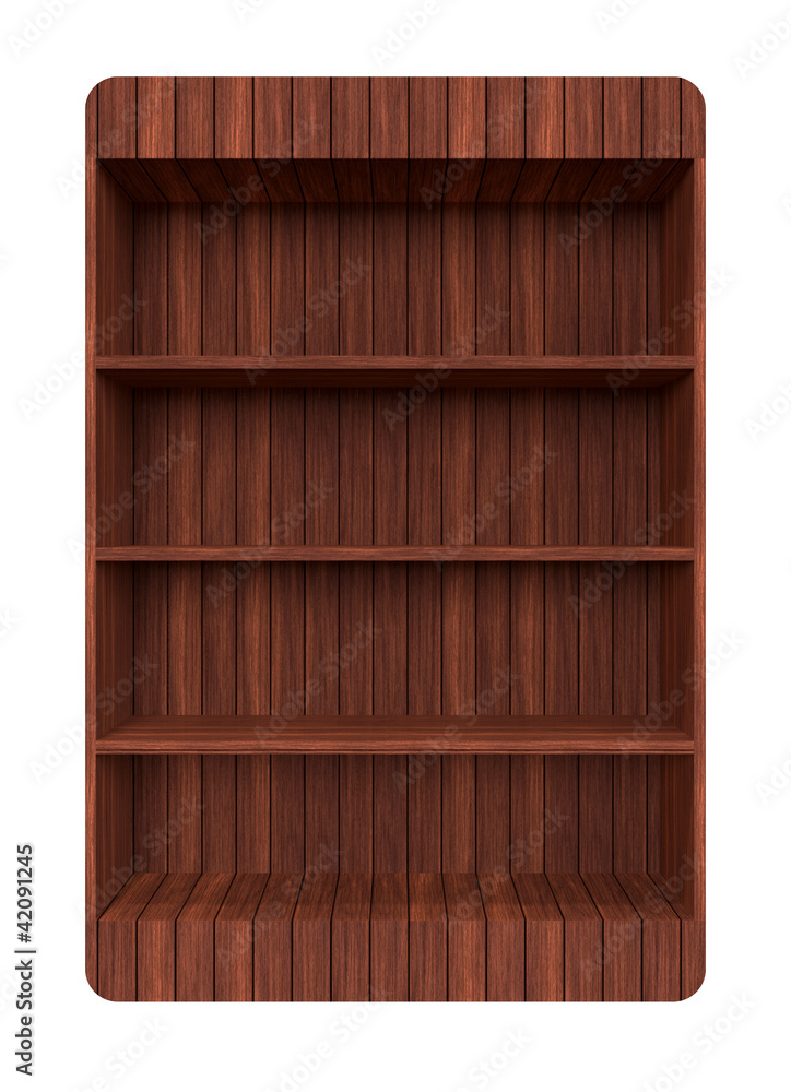 3d Old Wooden book Shelf