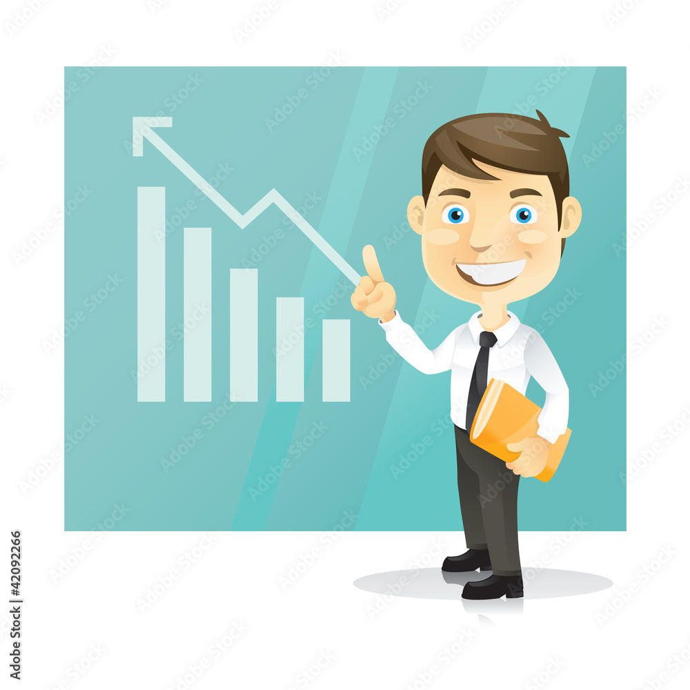 Successful business man. Cartoon character. Successful business man. Cartoon character.
