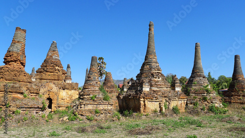 Buddhist towers in Myanmar