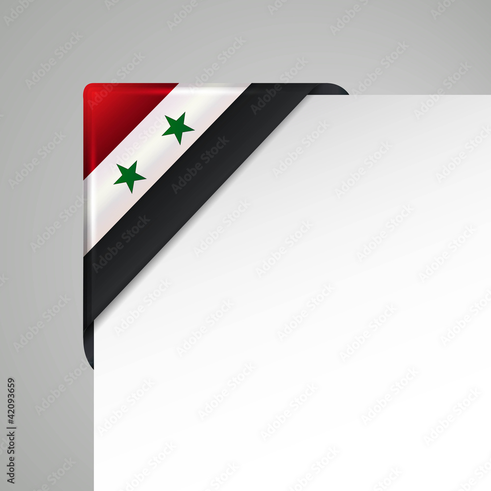 syrien metallic vector flag corner syrien metallic vector flag corner