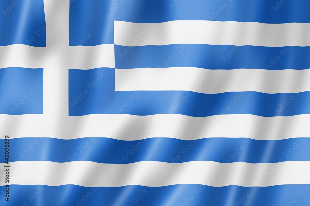 Greek flag - obrazy, fototapety, plakaty 