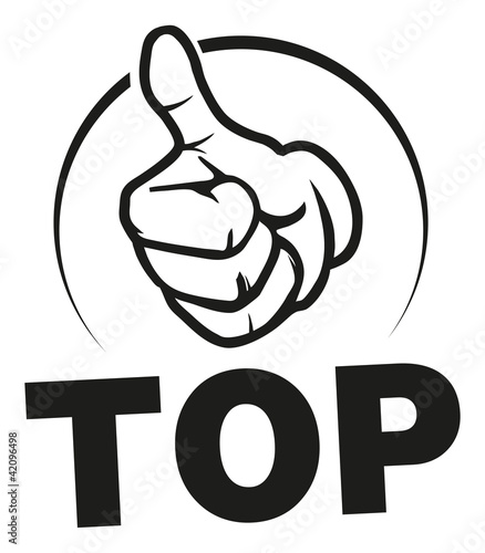 top daumen hoch button