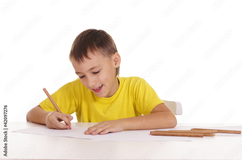 young boy drawing young boy drawing