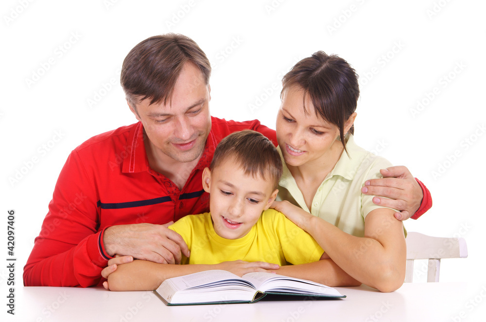 nice family reading