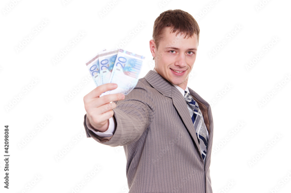 A business man in a gray suit A business man in a gray suit