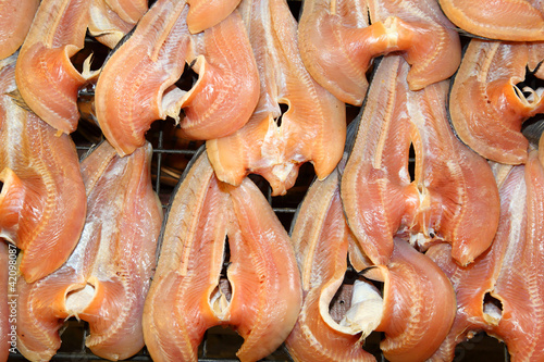 Common Snakehead fish dried  Thailand market photo