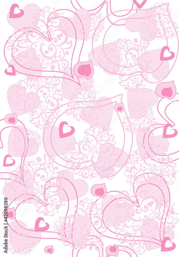 The background of hearts The background of hearts