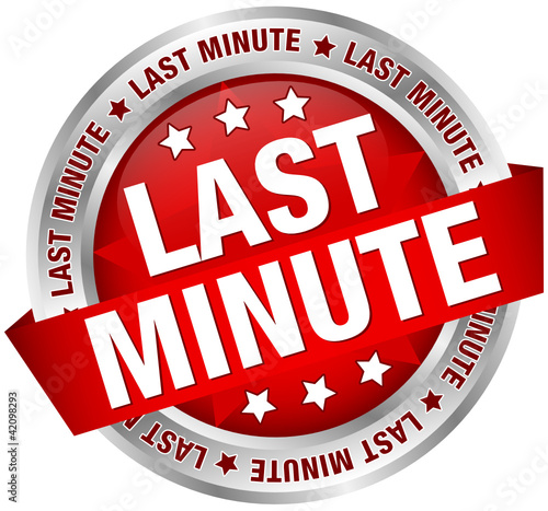 Button Banner "Last Minute" Red/Silver