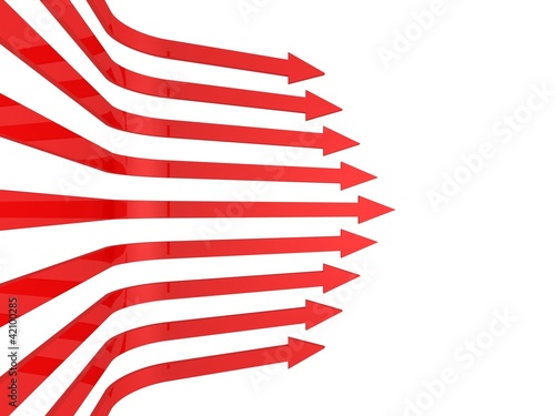 abstract business red arrow...