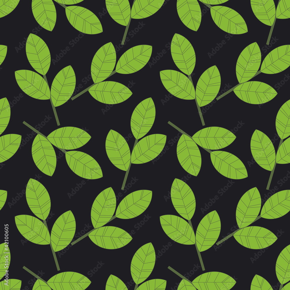 Seamless foliage on dark background Seamless foliage on dark background
