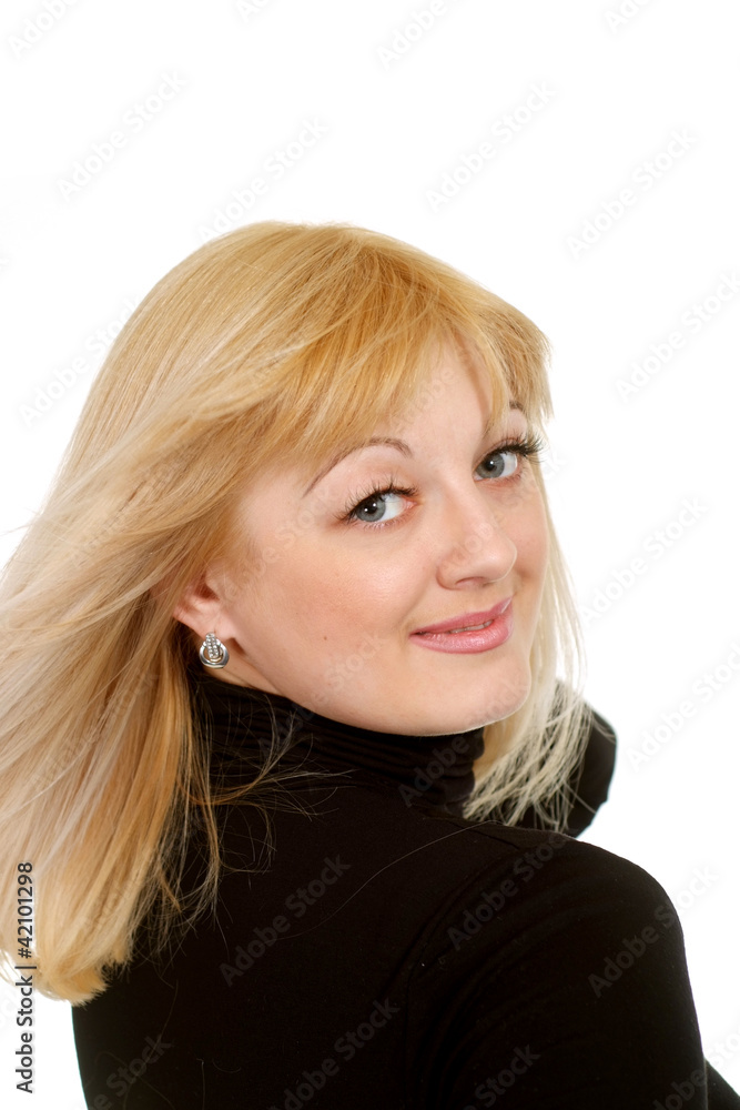 Portrait of a beautiful luck blonde Caucasian girl Portrait of a beautiful luck blonde Caucasian girl
