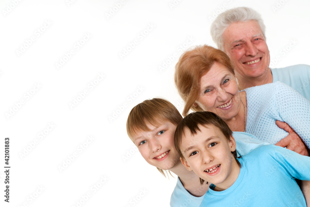 Caucasian grandparents with grandchildren fooled Caucasian grandparents with grandchildren fooled