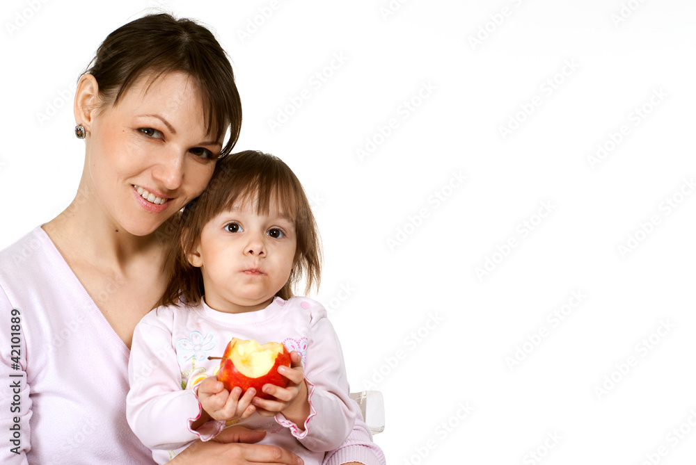 A beautiful Caucasian mum with a beautiful daughter A beautiful Caucasian mum with a beautiful daughter