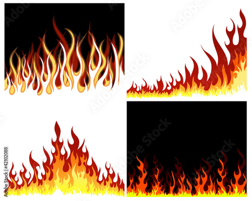 fire background set