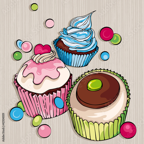cupcakes & muffins Background