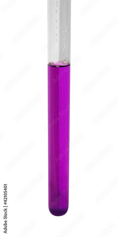 test tube with violet liquid test tube with violet liquid