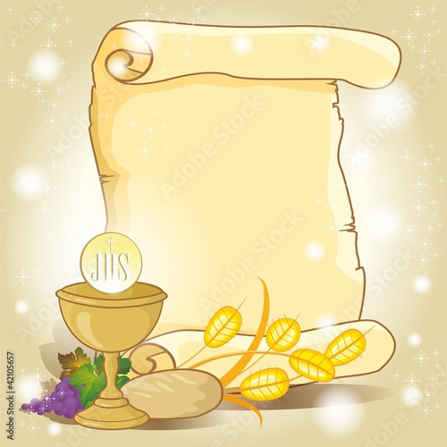Communion bread and wine